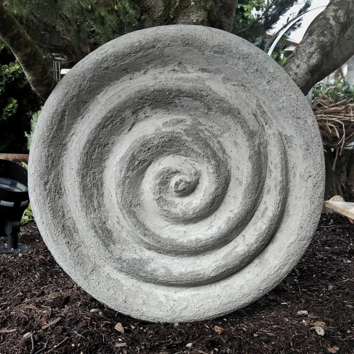 Image 6: large mineral spiral concrete garden sculpture